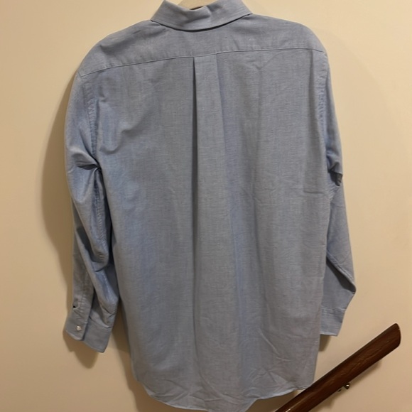 Free!! L.L.Bean 17-34 men’s vintage faded denim work dress button shirt - Picture 2 of 5